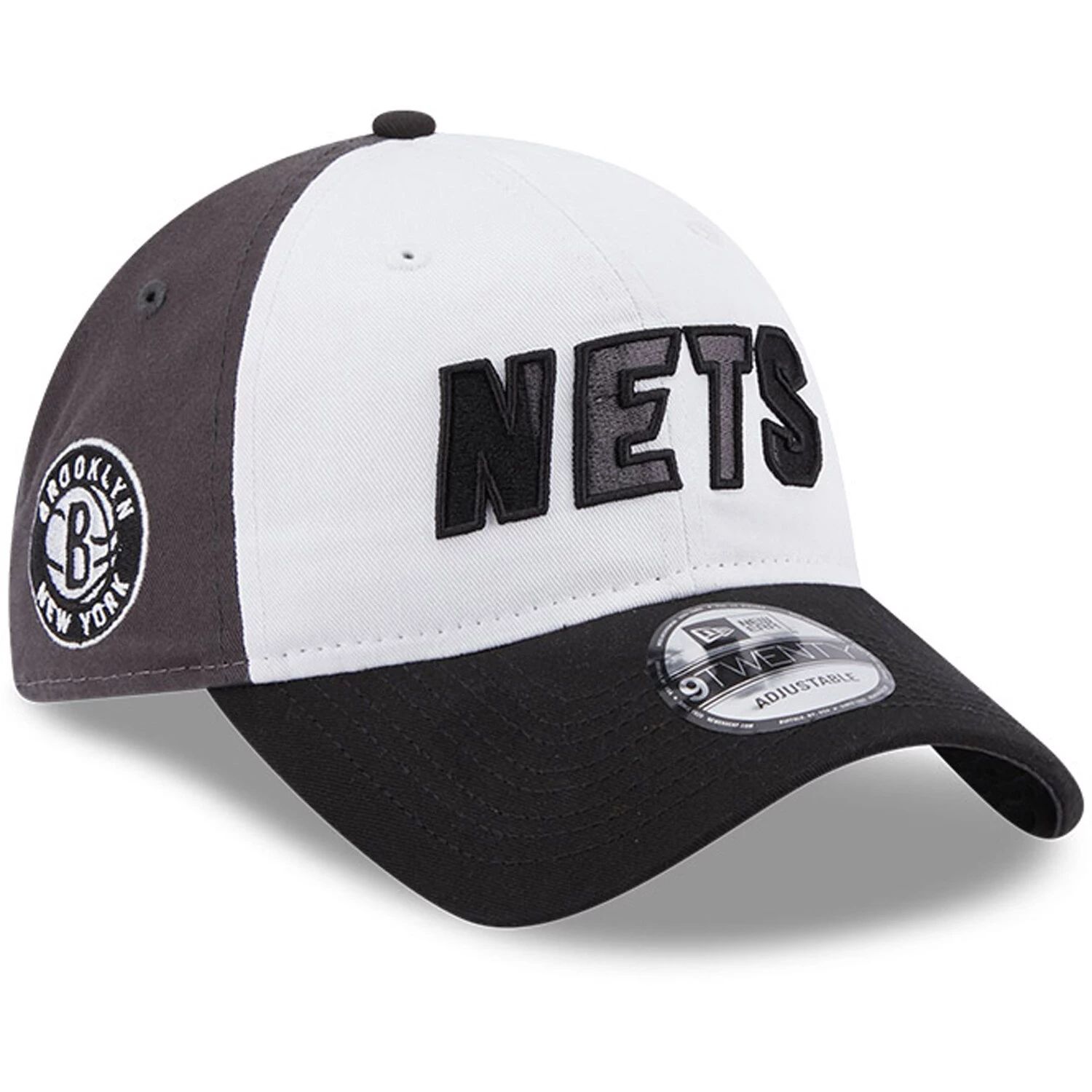 

Мужская регулируемая кепка New Era белого/черного цвета Brooklyn Nets с задней половиной 9TWENTY