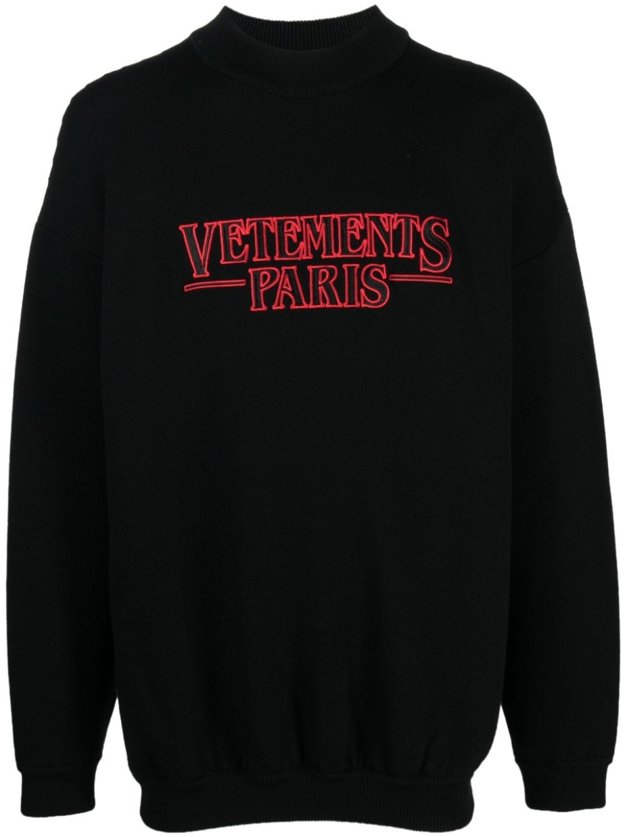 

VETEMENTS джемпер с вышитым логотипом, черный