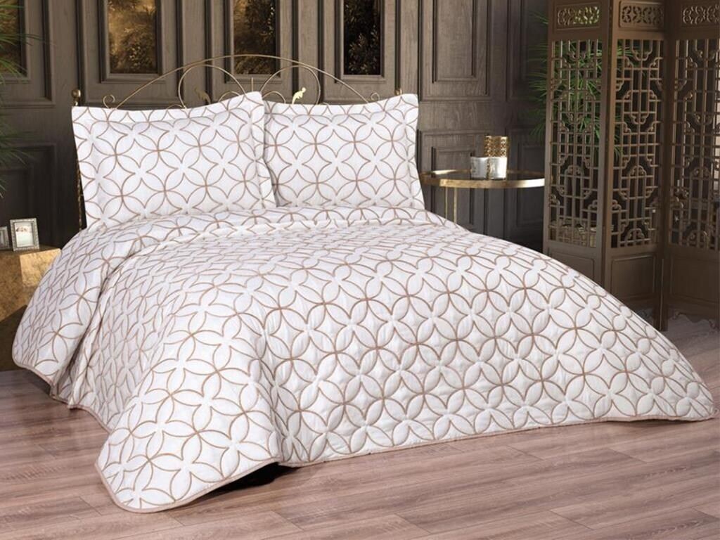 

L'Essentiel Linge de Maison, Parolin - кремовый, золотой, комплект двуспального покрывала, кремовый, 100 % ХЛОПОК, 250 x 260 см, бежевый