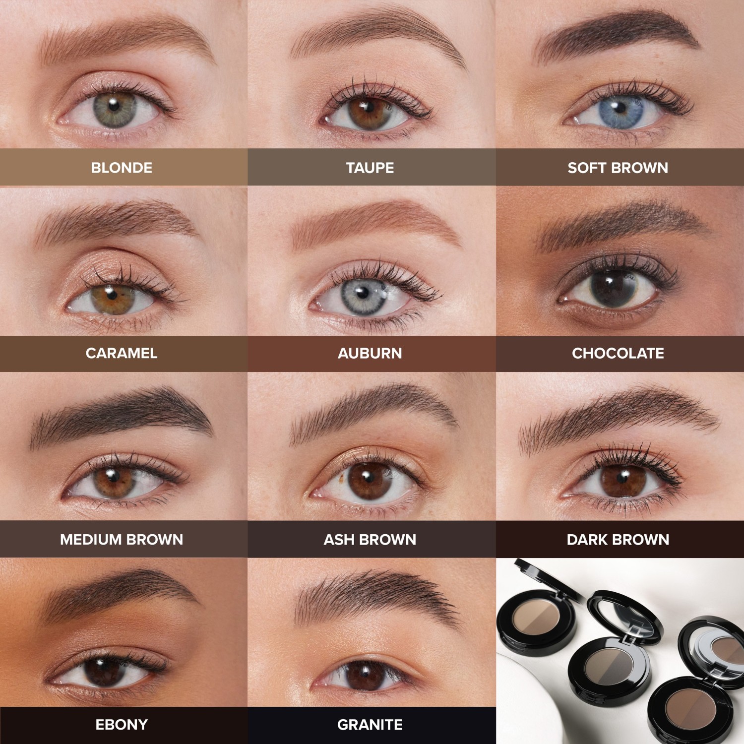 Тени для бровей Brow powder duo Anastasia Beverly Hills, granite, 1.6 гр — фото 2