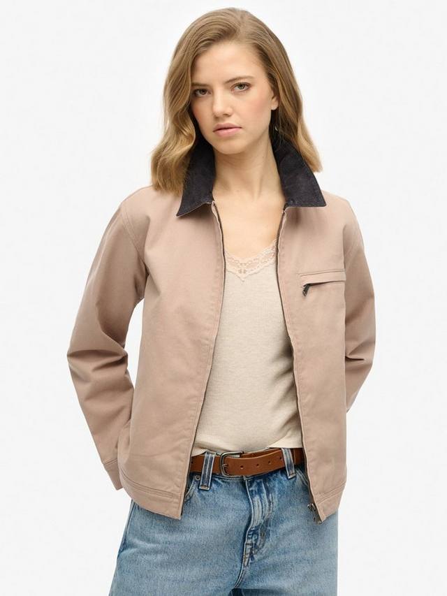 

Куртка для ранчо с шнуровым воротником Superdry, цвет Fawn