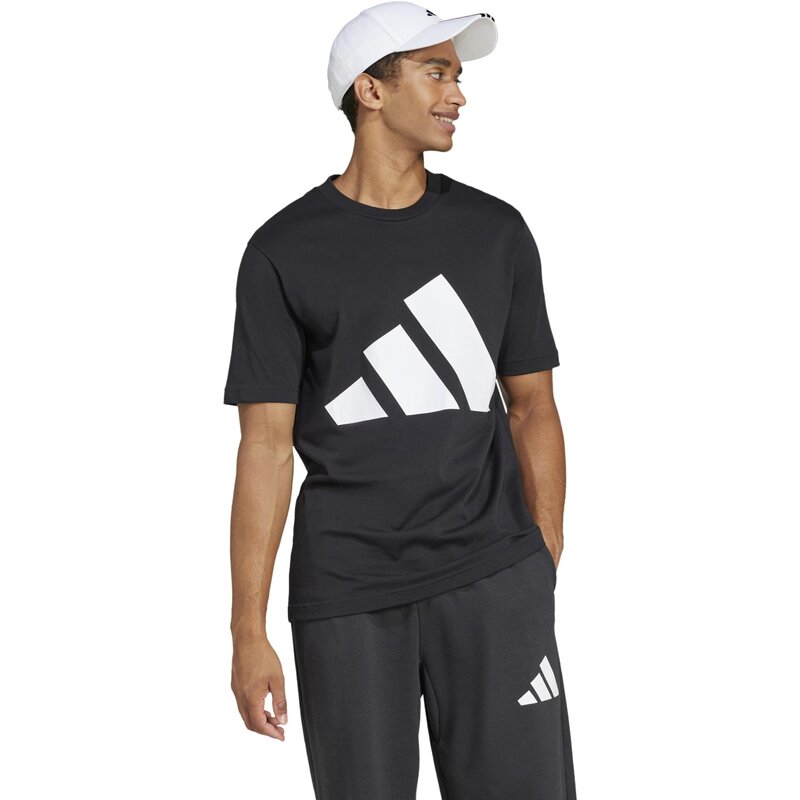 Футболка Essentials с большим логотипом Adidas, черный — фото 4