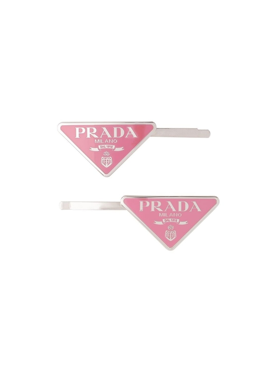 

Prada невидимки с металлическим логотипом, розовый