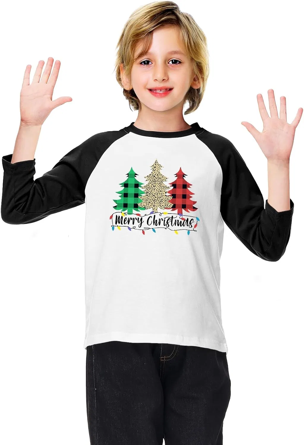 Детская футболка с праздничным принтом, Remimi, 1 шт, Xmas Tree — фото 3