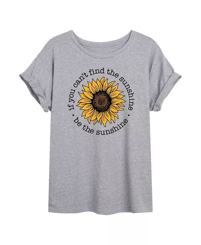 Hybrid Apparel Модная футболка большого размера с рисунком Sunshine для юниоров Good Vibes Llc, серый — фото 4