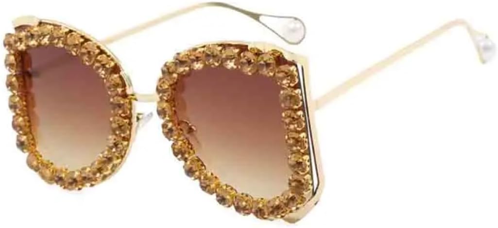 

Солнцезащитные очки с защитой UV400 | Большая оправа, цветные линзы | Для женщин и мужчин | Для занятий спортом на открытом воздухе и вождения DSVIGF, Gold Gradient Tea