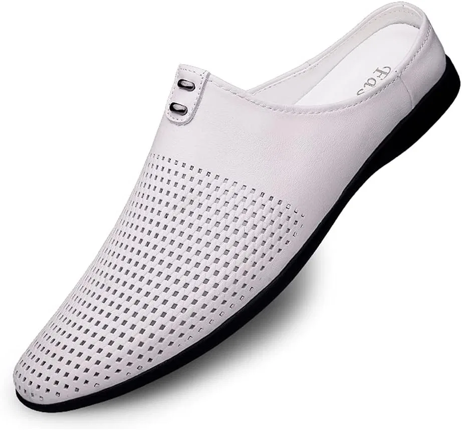 Тапочки кожаные, Loafers & Slip-Ons, White Zentavi — фото 4