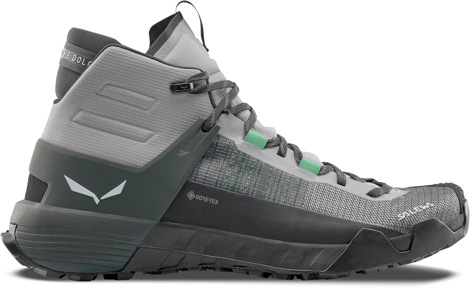 Мужские ботинки Salewa Wildfire NXT Mid GTX - водонепроницаемые туристические и треккинговые ботинки Gore-Tex, оливковый — фото 2