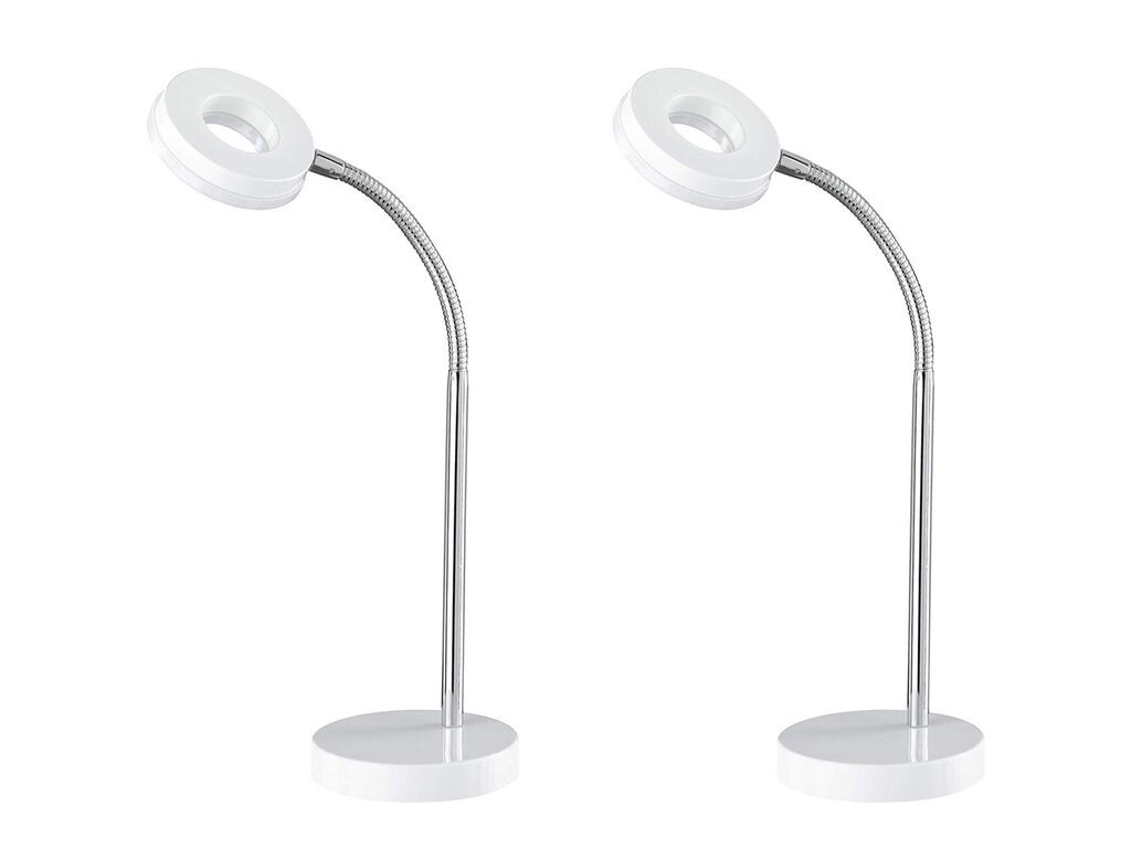 

НАБОР из 2 современных светодиодных настольных ламп с гибким кронштейном для офиса в белой настольной лампе Reality Leuchten