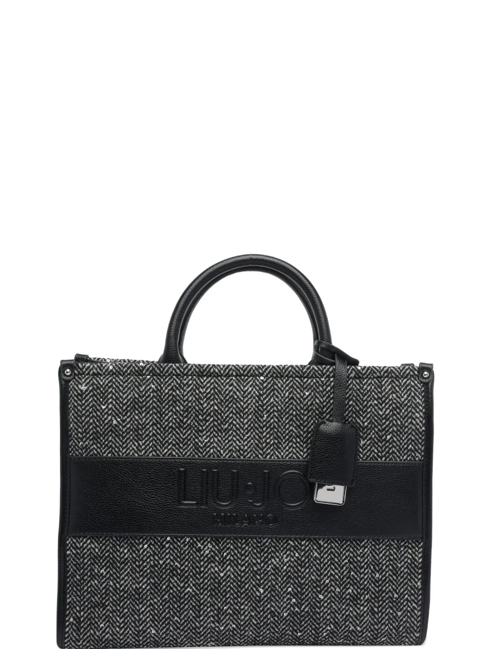 

Сумка-тоут с пайетками «елочка» Liu Jo, черный