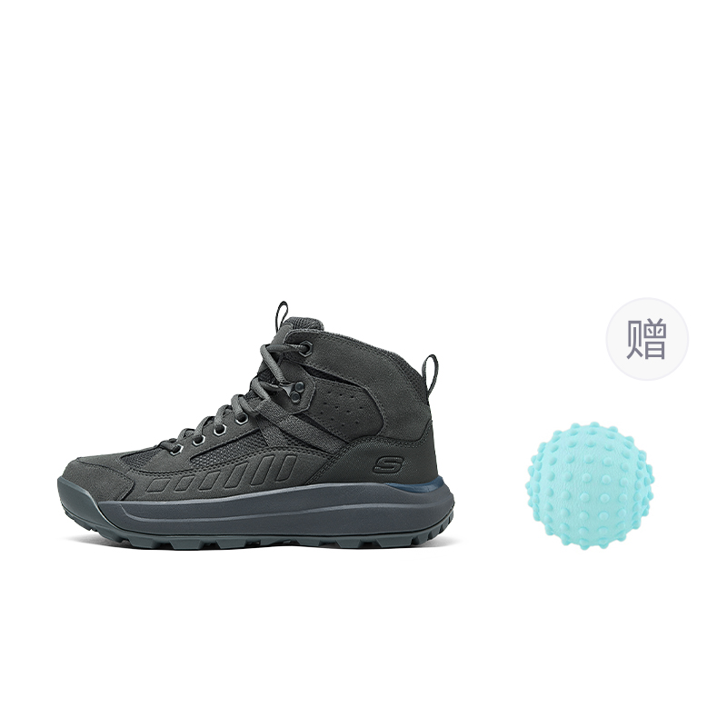 

Высокие кеды мужские серые Skechers, Charcoal серый+Giveaway (Massage Ball)