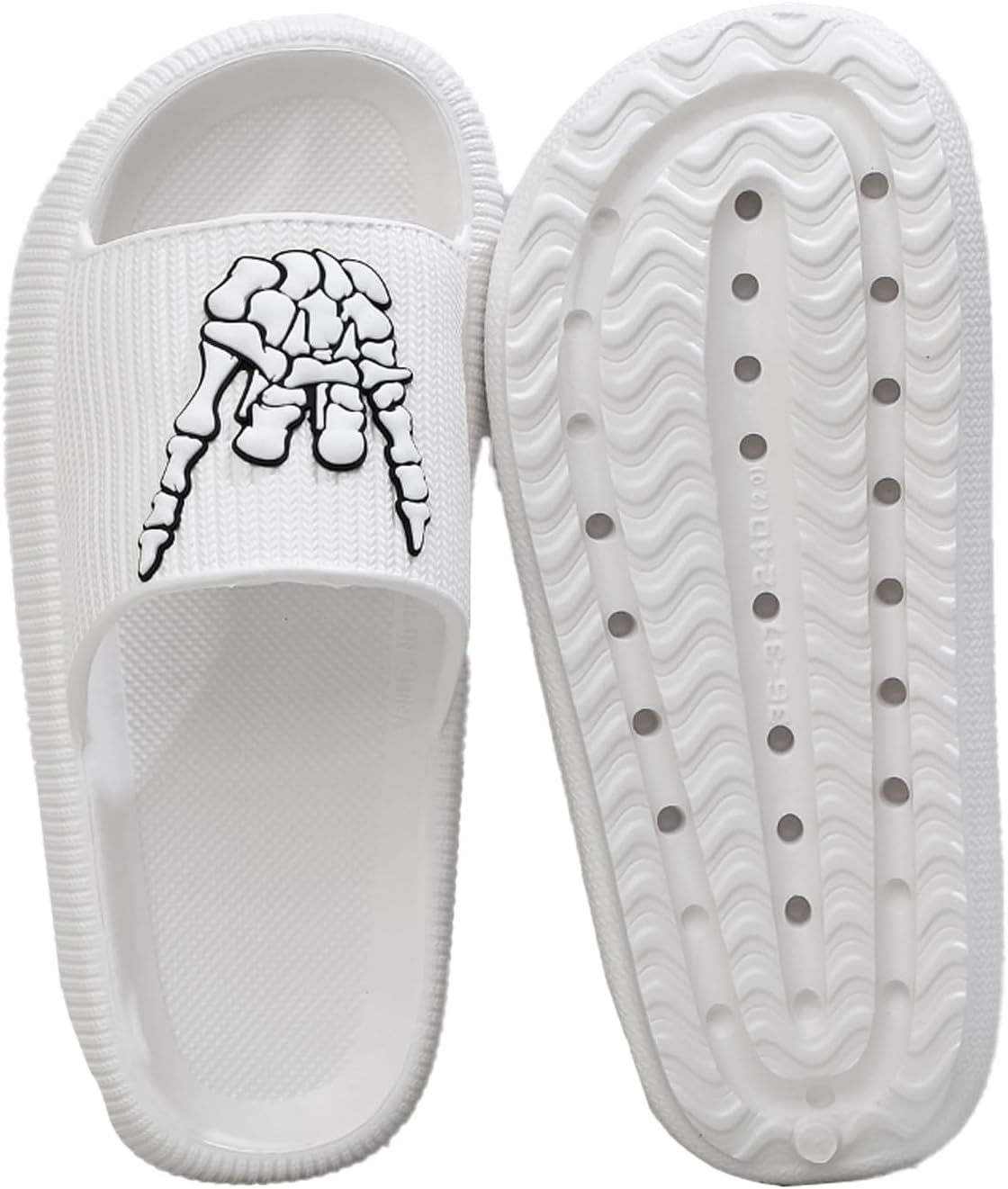 

Тапочки oukisam для женщин и мужчин, толстая подошва, ультра-удобные, как облако, летние пляжные шлепанцы, тапочки для ванной с противоскользящей подошвой, белый