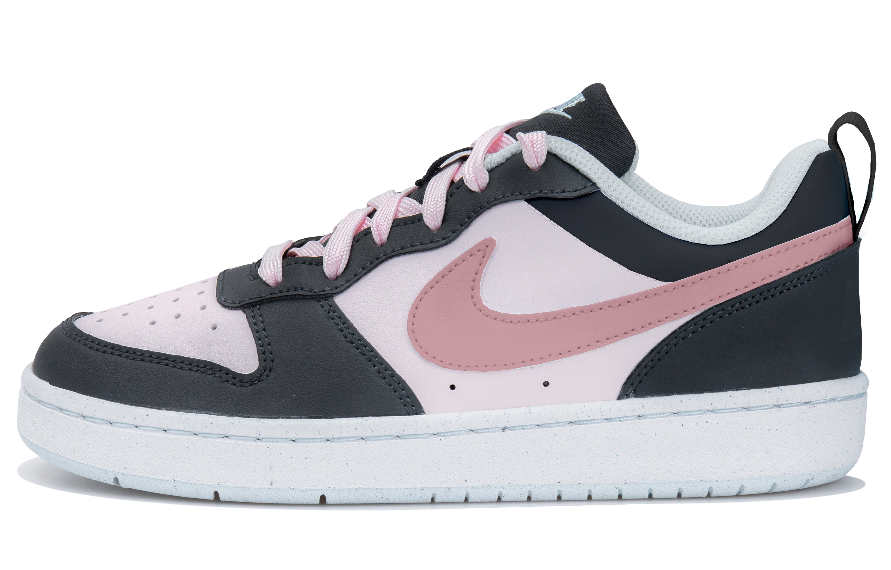 

Низкие детские кроссовки для скейтбординга Court Borough для подростков Nike, белый/розовый/черный