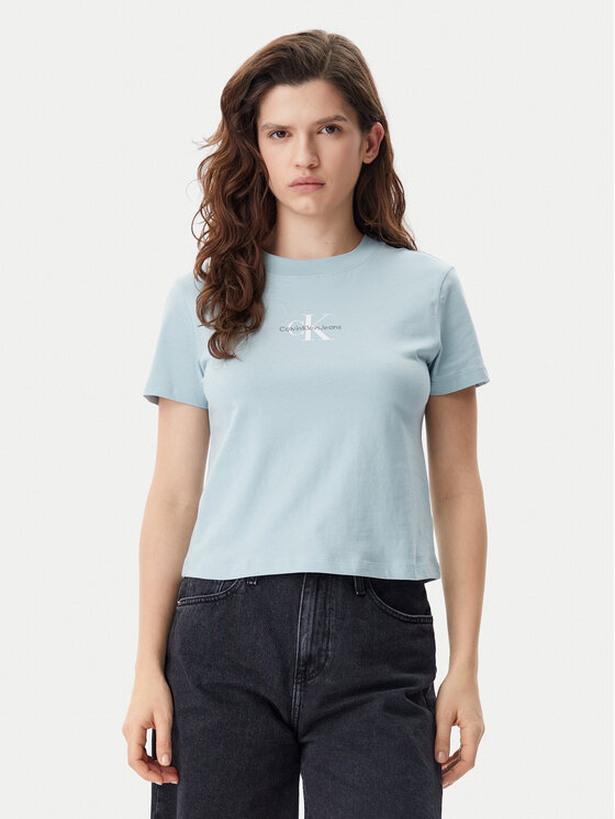 

Облегающая футболка Baby Tee J20J223113 Calvin Klein Jeans, синий