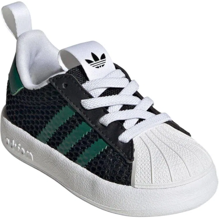 Кроссовки SUPERSTAR низкие для малышей Black Green Adidas Originals — фото 4