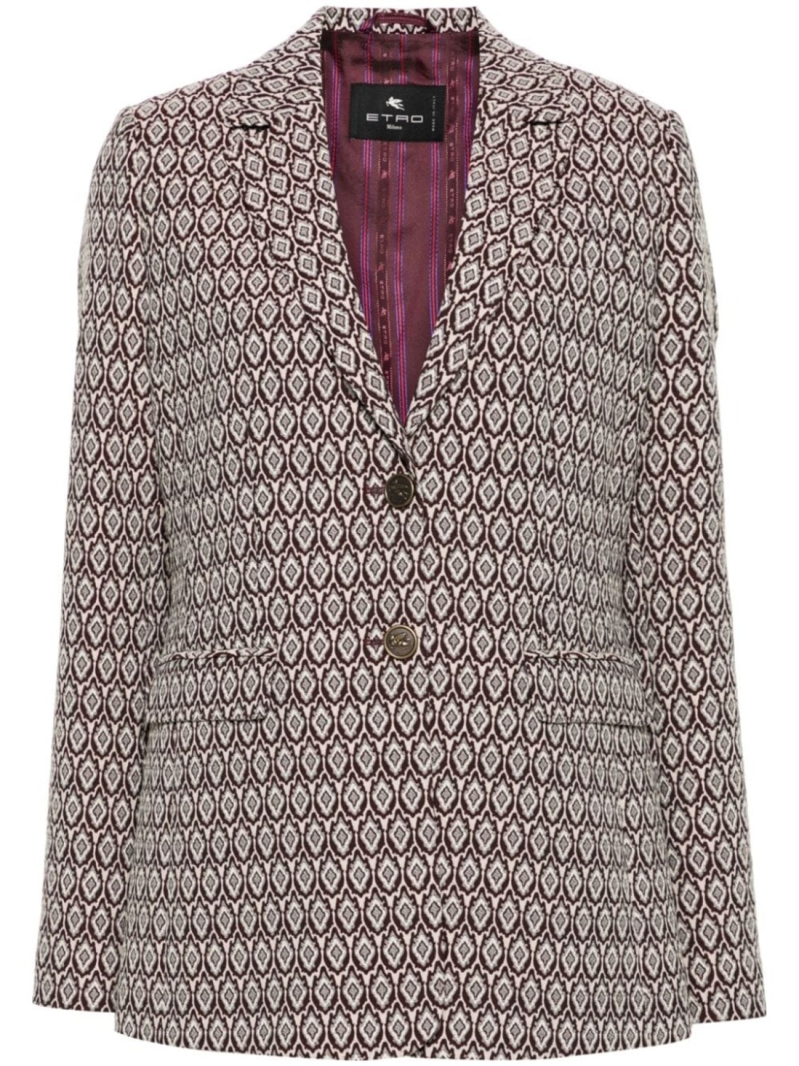 

ETRO жаккардовый блейзер, нейтральный цвет