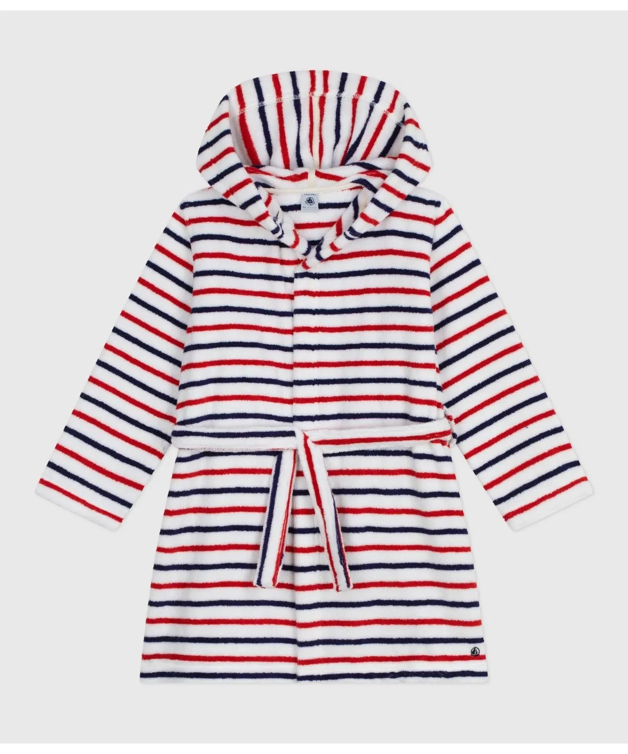Банный халат с триколор-полоской ZOZO Kids 100% хлопок белый — фото 4