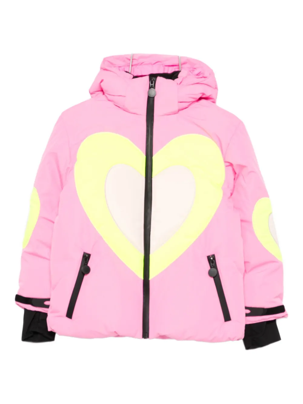 

Пуховик с сердечками Stella McCartney Kids, розовый