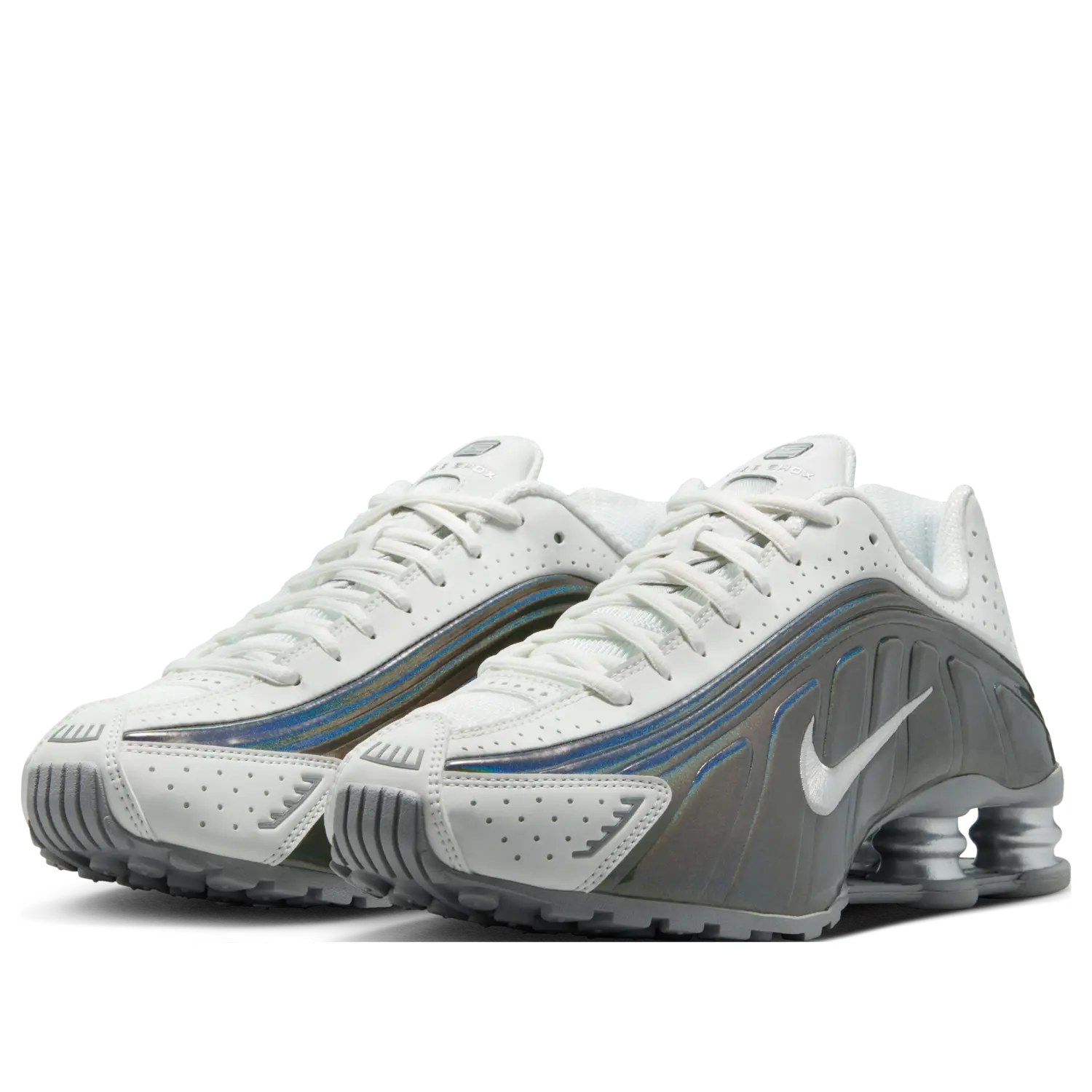 Кроссовки (WMNS) Nike Shox R4 'Summit White Hydrangea Metallic Silver' — фото 4