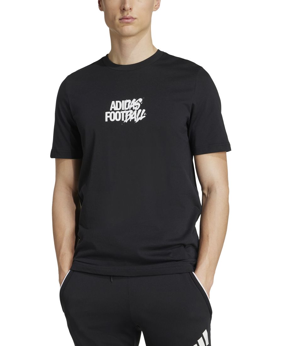 

Мужская футболка с графическим принтом "Танго и футбол" Adidas, Black
