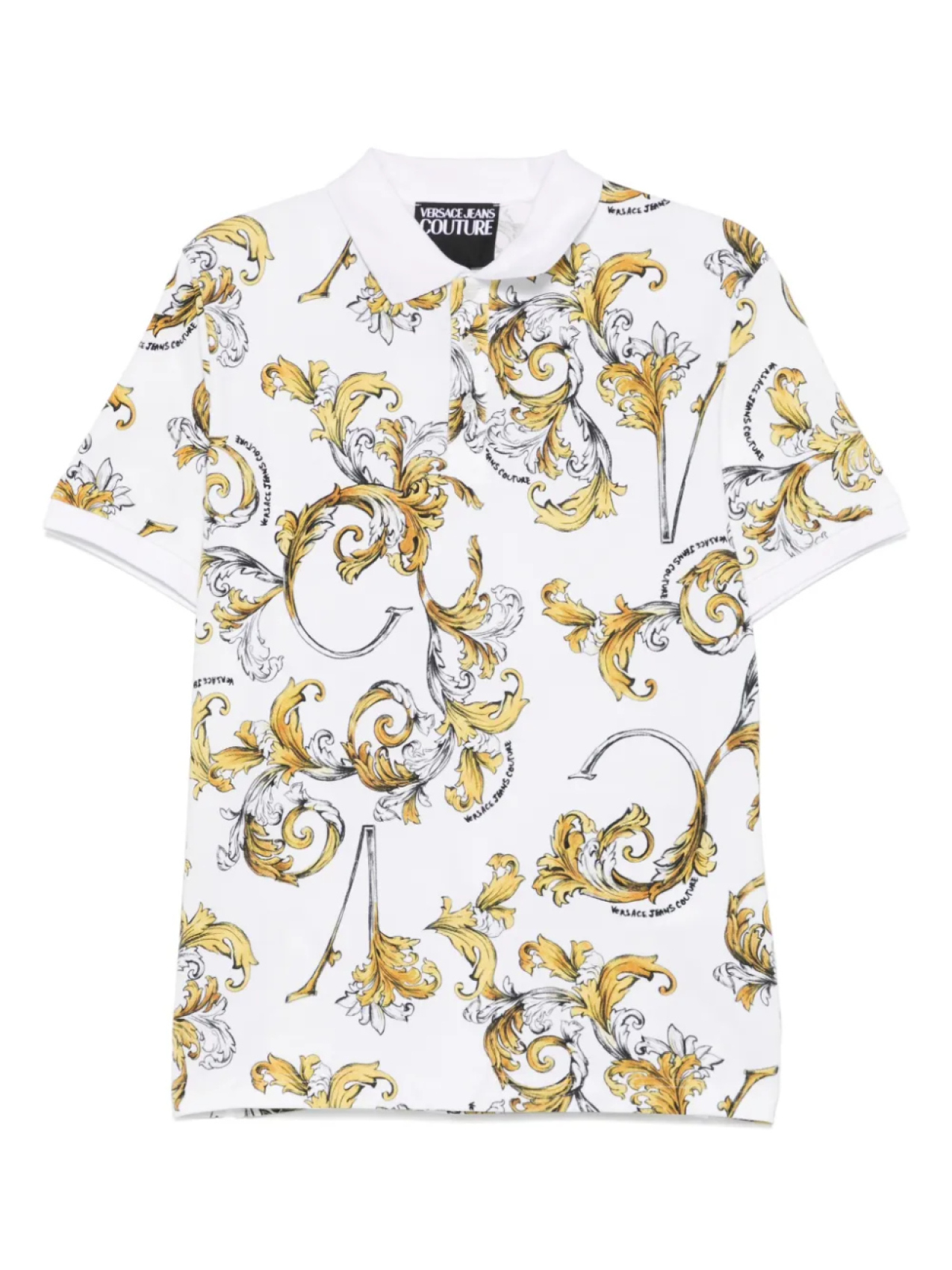 

Рубашка поло с принтом Barocco Versace Jeans Couture, белый