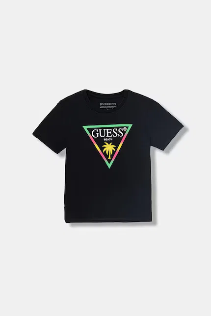 Футболка хлопковая с эластаном Guess, черный