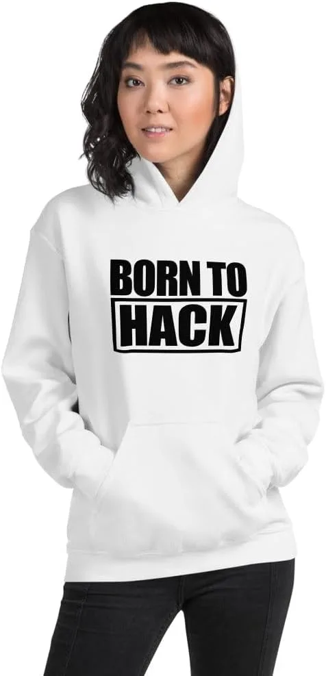 generic Толстовка с капюшоном Born to hack (черный текст) — фото 2