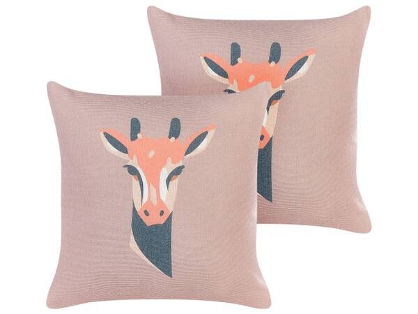 

Подушка Beliani 2 шт CANDELABRA, 45x45x45 см цвет schwarz/orange/pink
