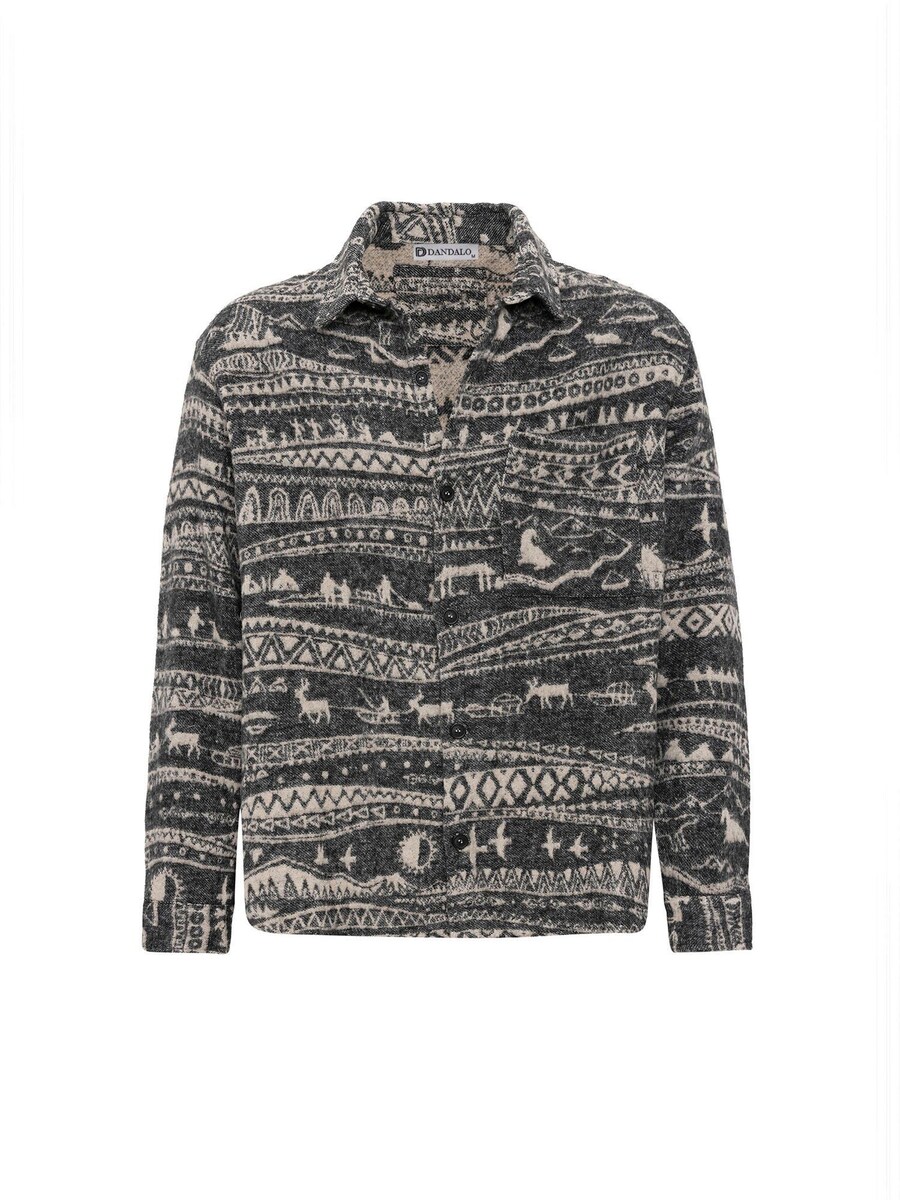

Удобная рубашка на пуговицах Dandalo Daniel, цвет mottled black