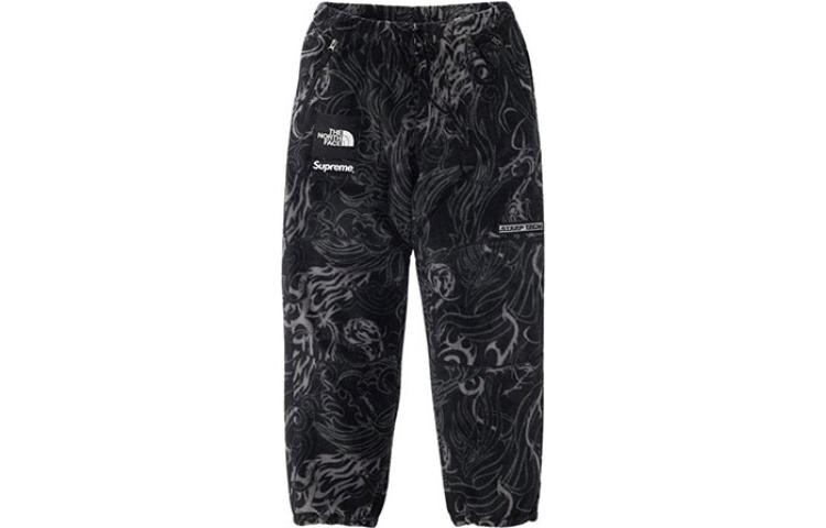 Штаны спортивные Supreme The North Face с принтом, черный