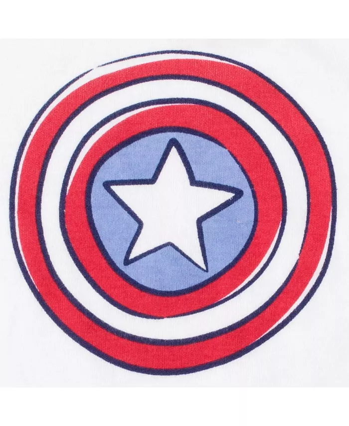 Комплект одежды для мальчиков: боди, штанишки и шапочка (3 предмета) Avengers, синий — фото 2