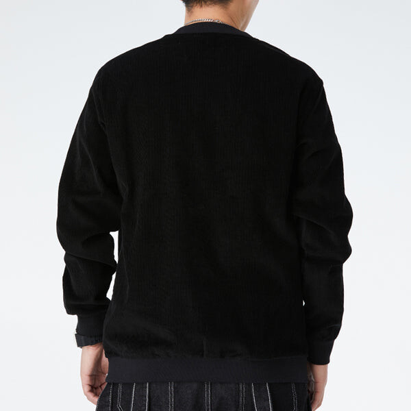 Толстовка originals adv crew logo printing casual round neck pullover sports black Adidas, черный — фото 4