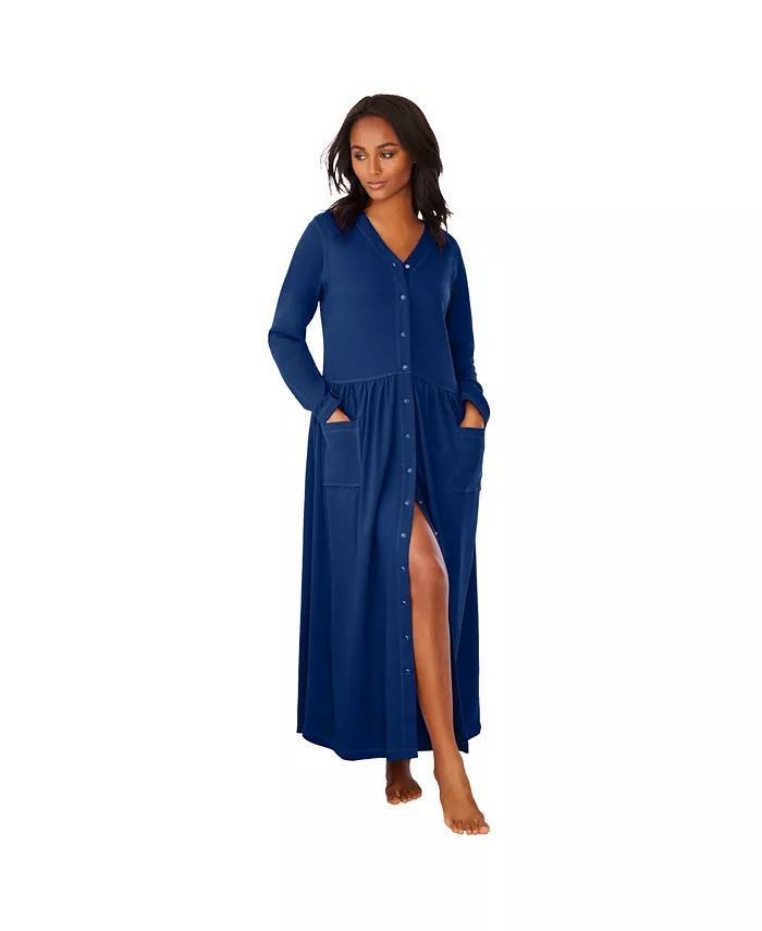 

Длинный трикотажный лаунж-боксер с застежкой спереди, только для больших размеров Only Neccessities, синий