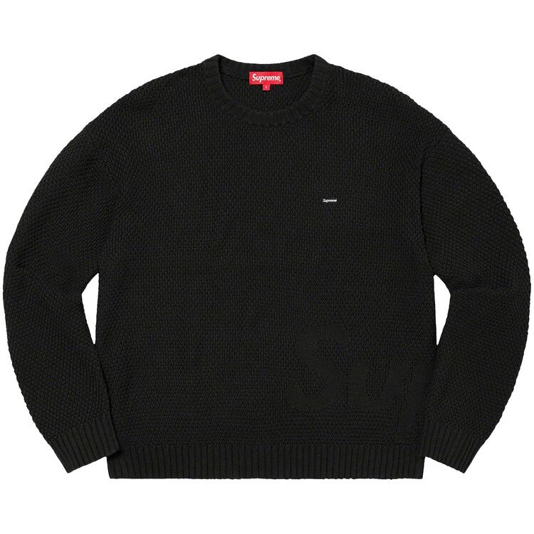 

Свитер Supreme Textured Small Box Sweater Black, черный