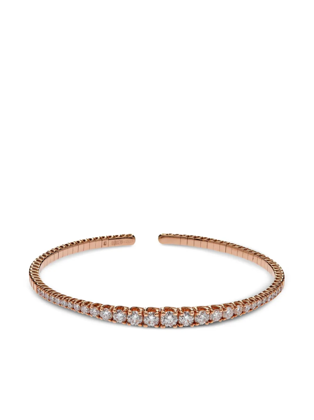 

Браслет-кафф из розового золота с бриллиантами Jewels Aficionado, розовый