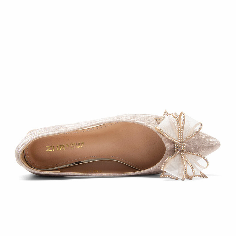 Туфли женские повседневные Women's Casual Shoes Women's Zhr, цвет Champagne — фото 3
