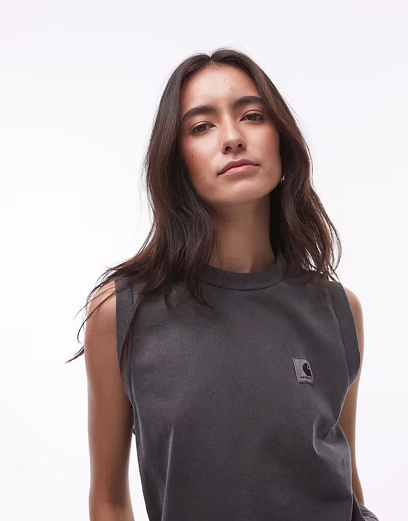 

Топ Carhartt WIP Nelson серого цвета
