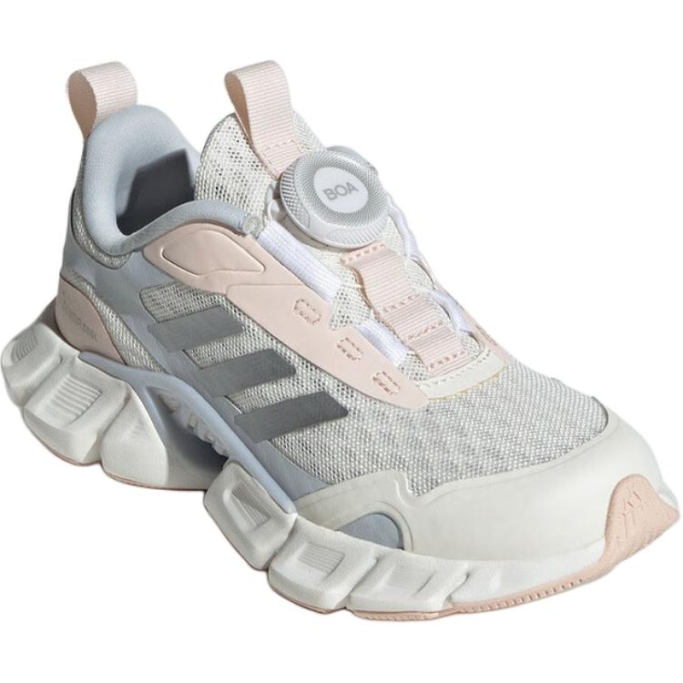 Кроссовки для бега Climacool Ventania с противоскользящим покрытием и износостойкостью, низкие, детские Adidas, белый/розовый — фото 2