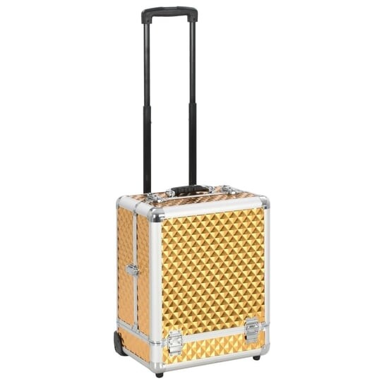 

Косметичка на колесиках, 35х29х45 см, золото, алюминий, VidaXL