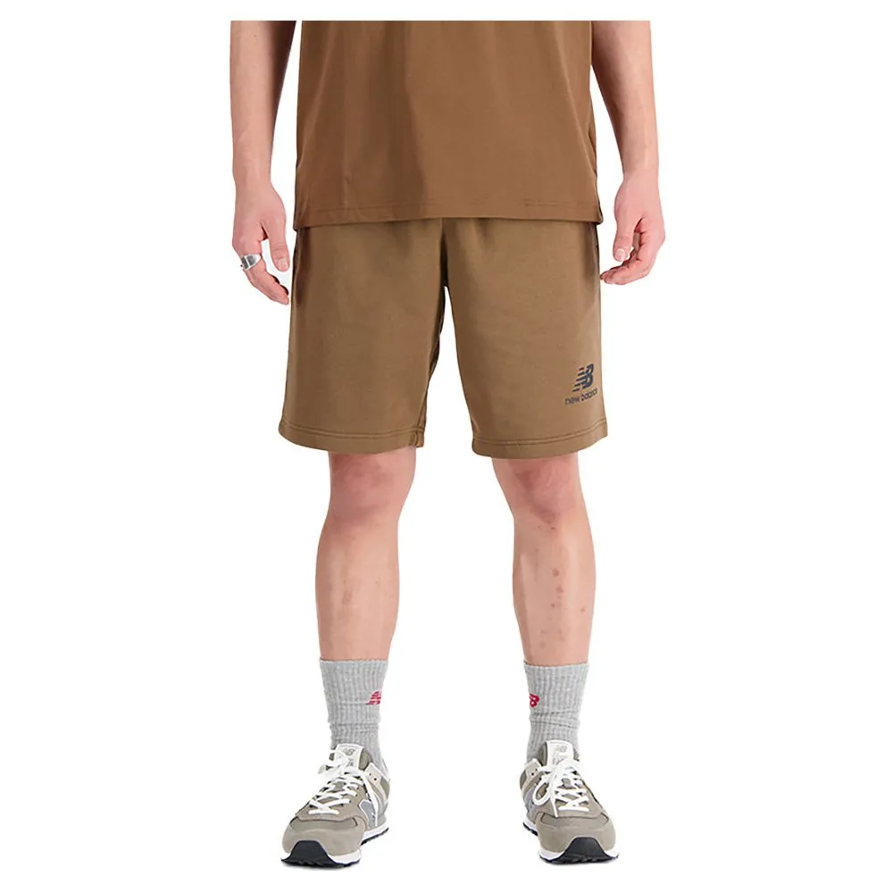

Спортивные шорты New Balance Essentials Stacked Logo French Terry, коричневый
