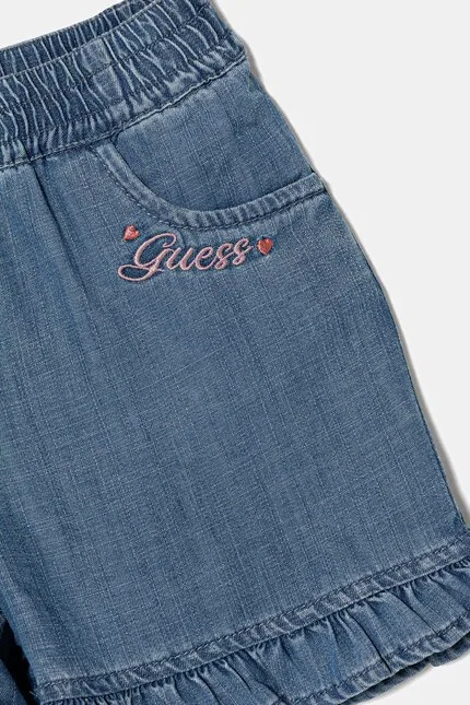 Шорты джинсовые Guess для девочек, синий — фото 3