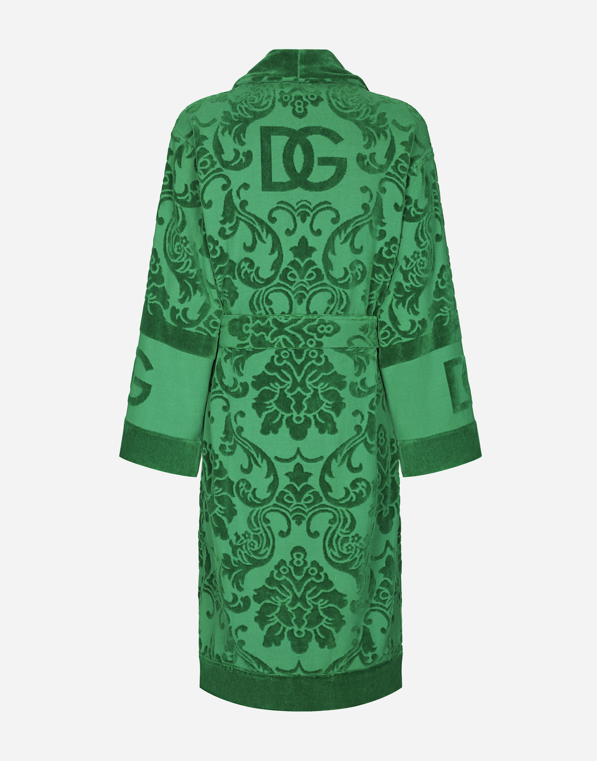 Халат из махрового хлопкового жаккарда Dolce & Gabbana, мультиколор — фото 2