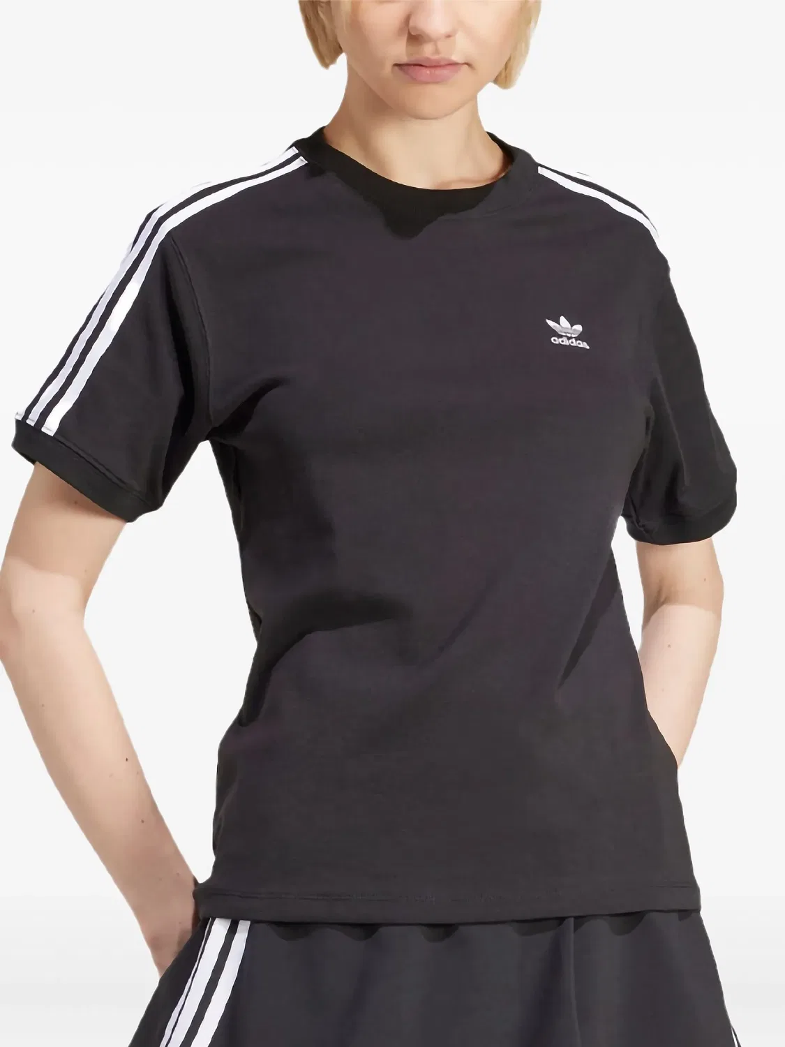 Футболка 3-Stripes Black adidas, черный — фото 2