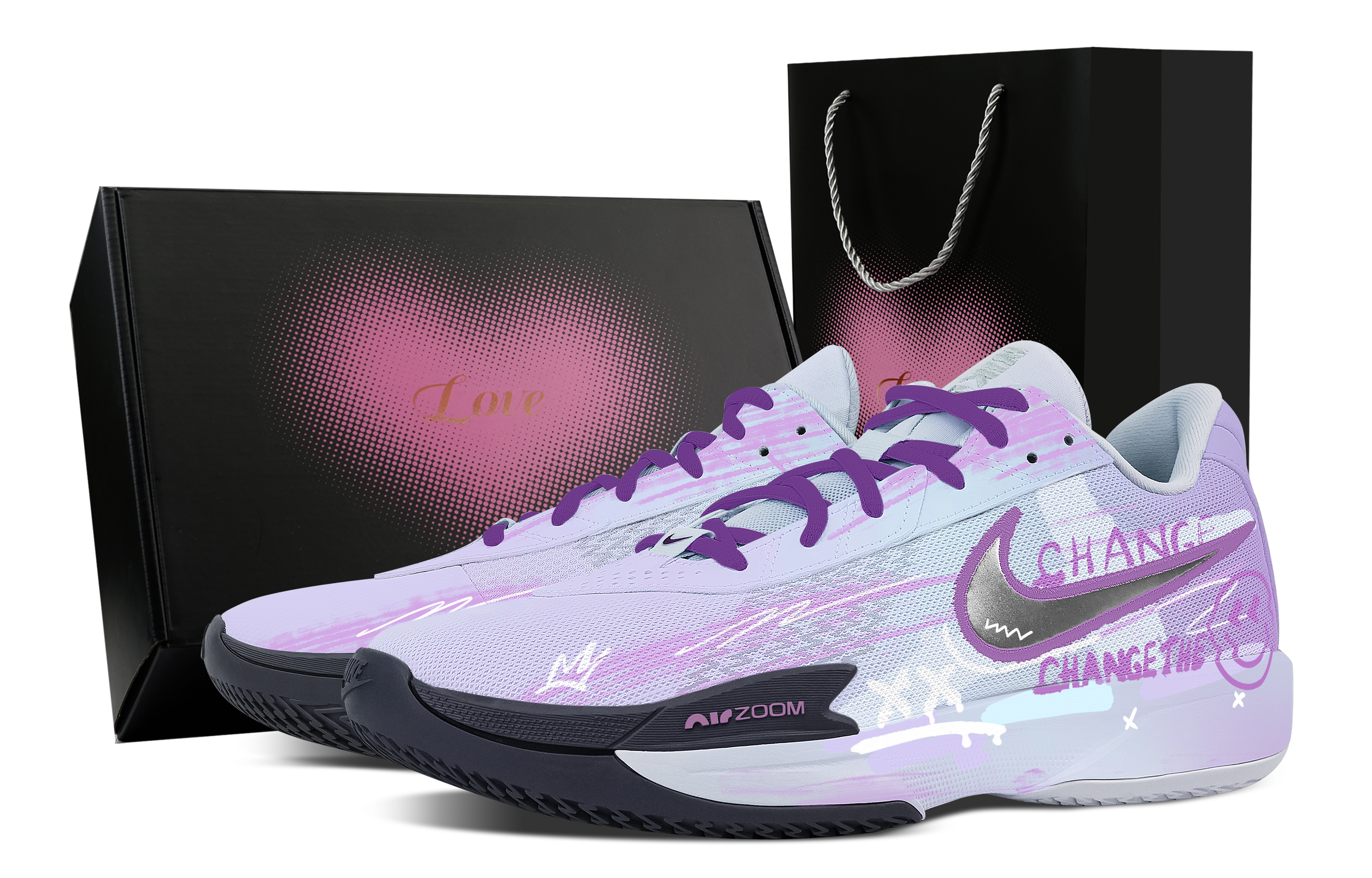 

Nike Баскетбольные кроссовки Air Zoom GT Cut Academy, низкие, белые, мужские