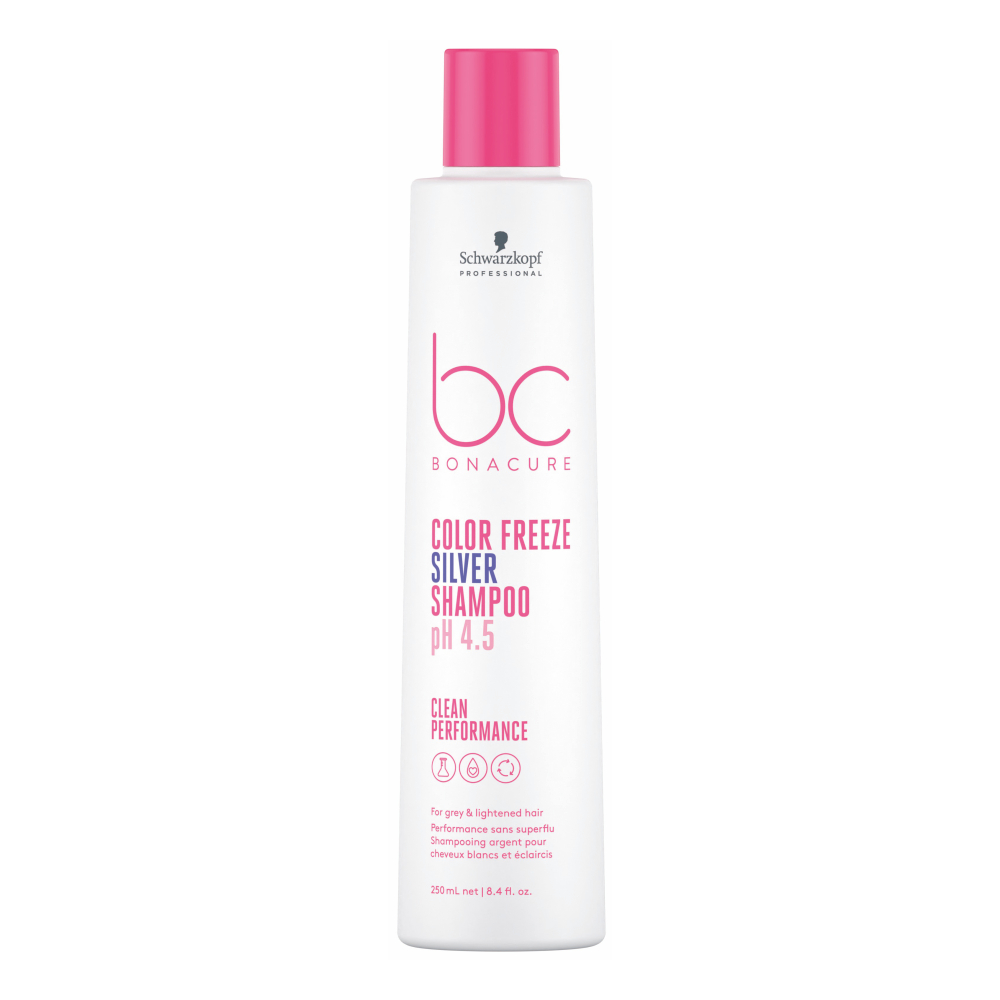 

Шампунь для волос, нейтрализующий желтизну clean performance ph4 5 color freeze silver shampoo Schwarzkopf Professional, 250 мл
