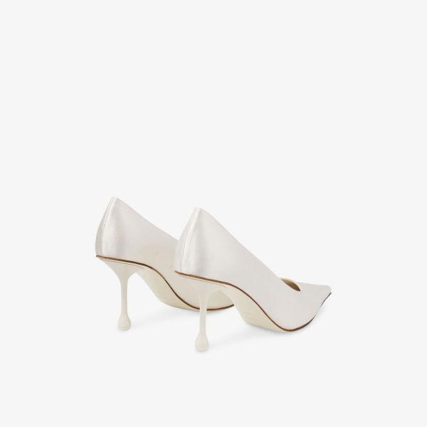 Туфли-лодочки Jimmy Choo Ixia 80 на каблуке, белый — фото 4