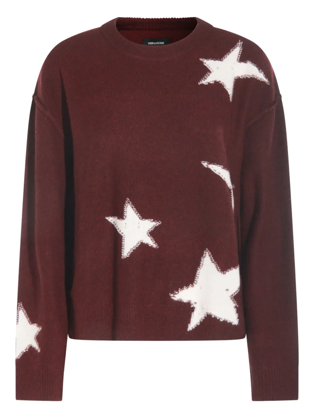 

Свитер с круглым вырезом и узором Zadig&Voltaire, красный