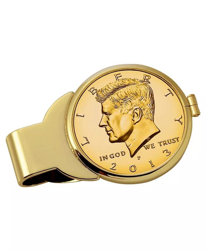 

Мужской позолоченный зажим для монет в полдоллара JFK для монет American Coin Treasures, золото