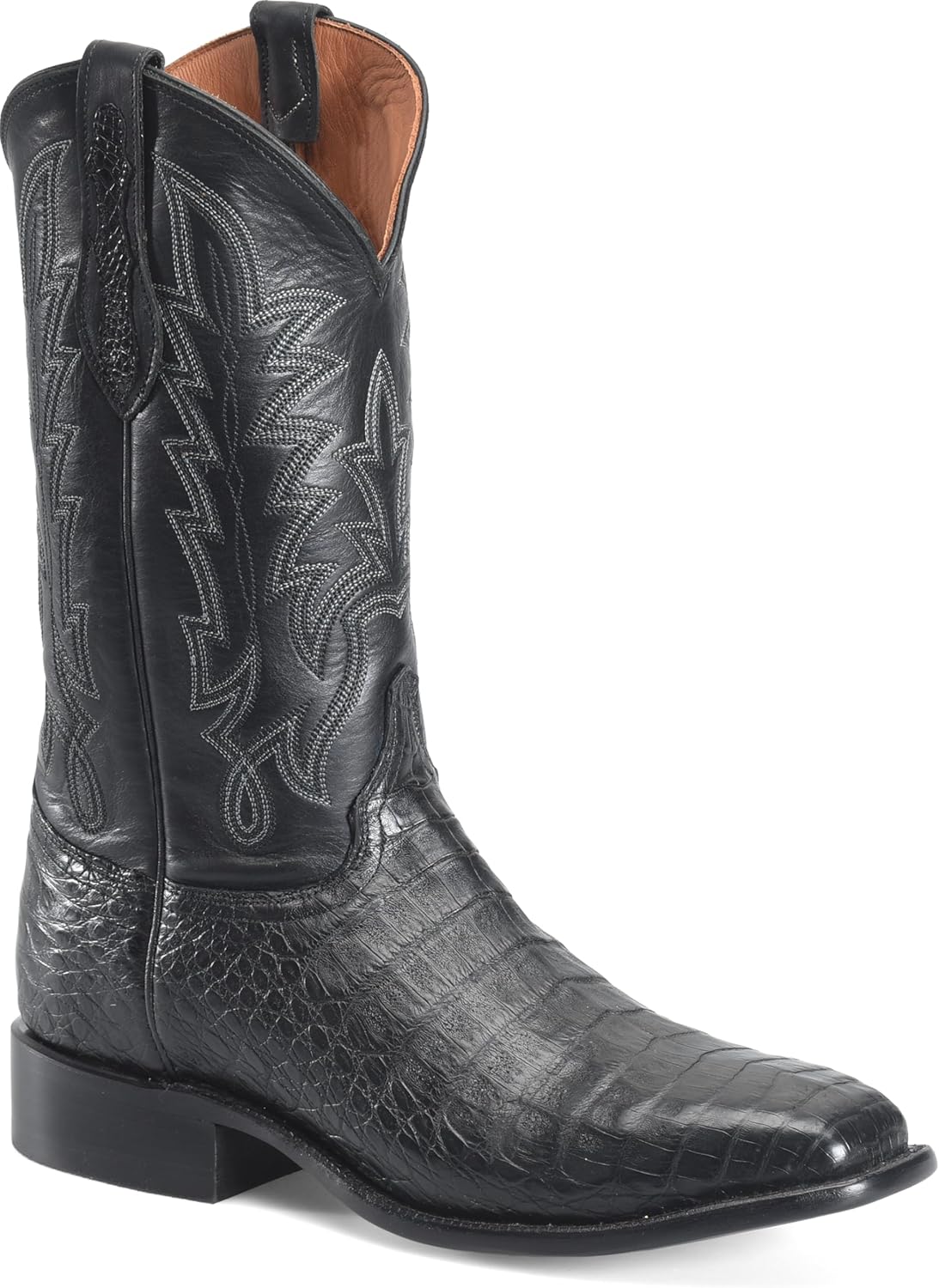 

Мужские ковбойские сапоги Justin Panama 12 Caiman, экзотическая кожаная обувь в западном стиле, прочная конструкция, стильные и удобные западные сапоги, черный