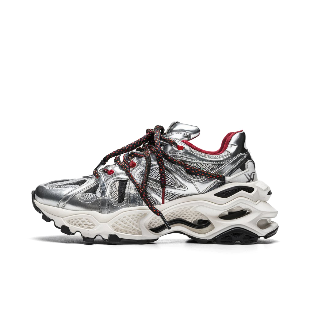 

WHITE SANDS Серебристые мужские кроссовки низкие массивные дышащие устойчивые к истиранию, цвет Silver